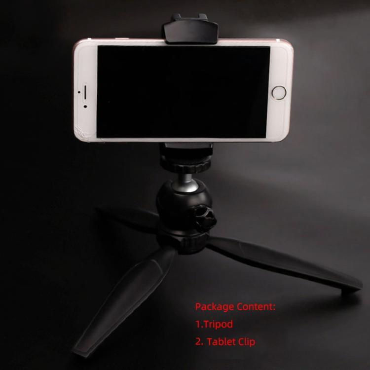 Live Broadcast Tripod Mount Phone Clamp with 1/4 inch Screw Holes & Cold Shoe Base