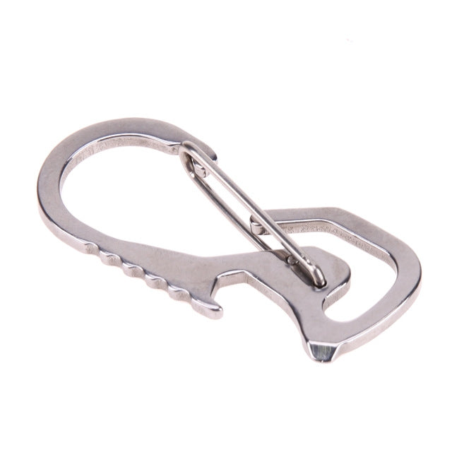 Outdoor Tools Carabiner Hex Driver Bottle Opener Keychain Ring Climbing Accessories
