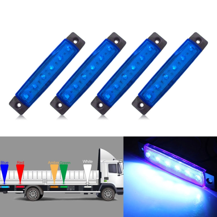 4 PCS 12V 6 SMD Auto Car Bus Truck Wagons External Side Marker Lights LED Trailer Indicator Light Rear Side Lamp