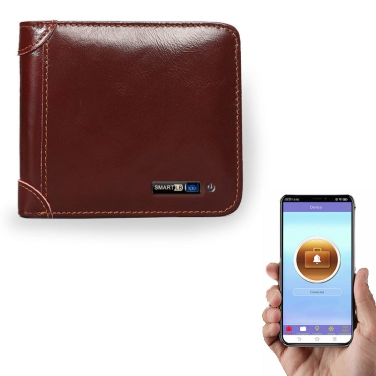 Men Leather Business Wallet Smart Anti-Lost Anti-Theft Wallet