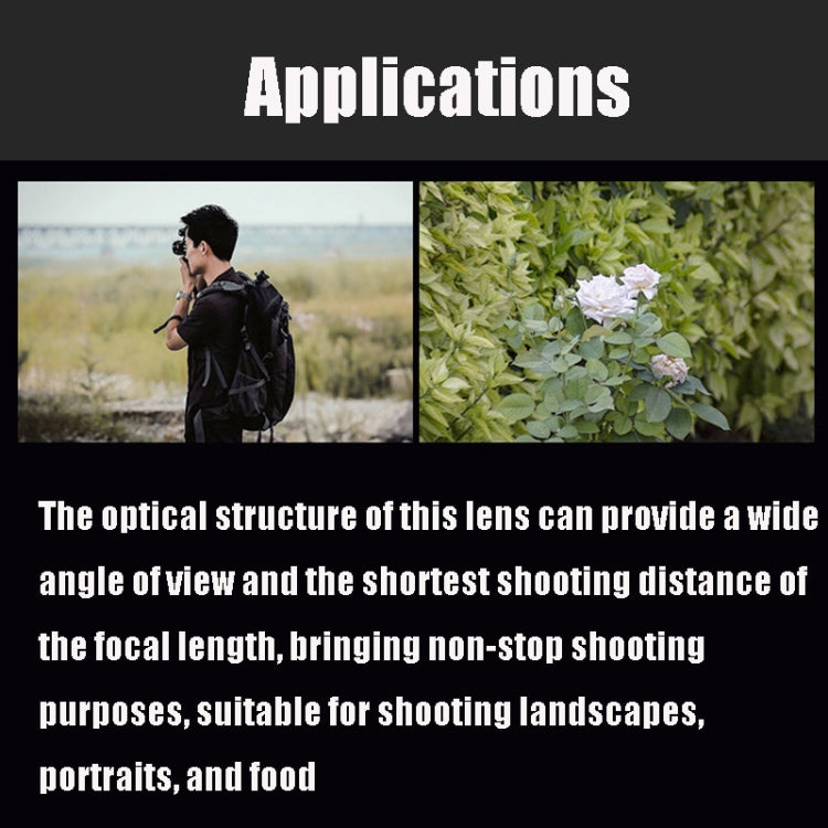 Lightdow 35mm F2.0 Wide-Angle Lens Full-Frame Portrait Micro SLR Manual Fixed Focus Lens