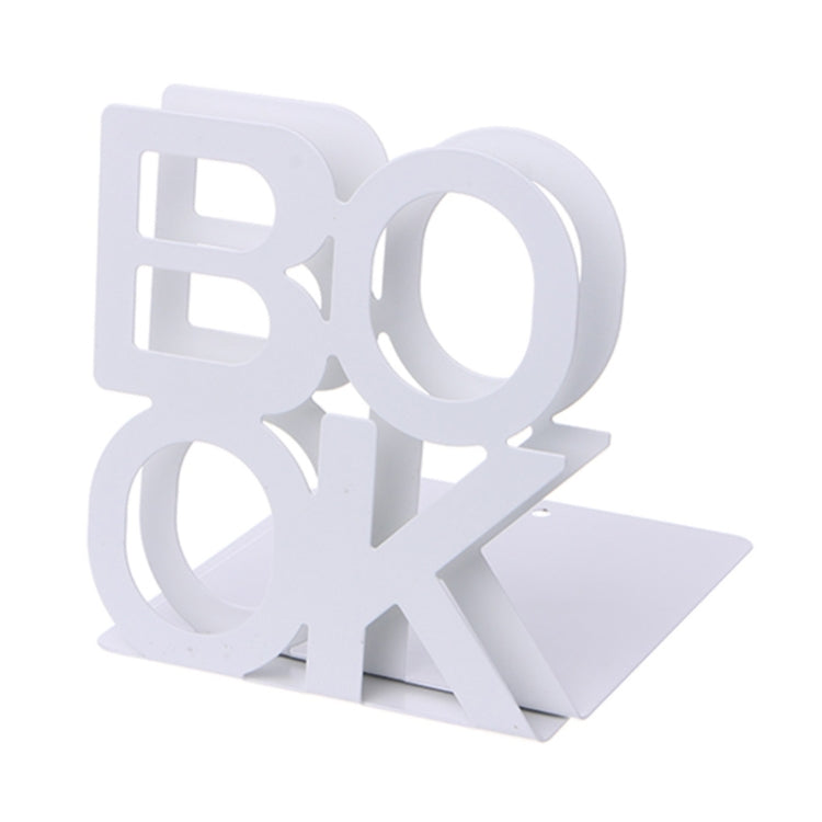 Alphabet Shaped Iron Metal Bookends Support Holder Desk Stands For Books
