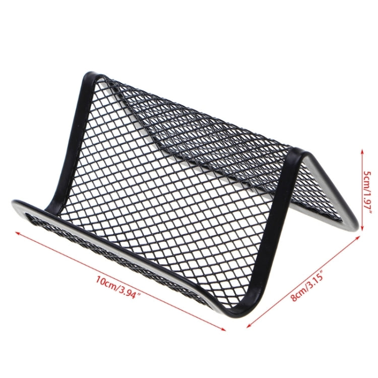 10 PCS Office Convenient Practical Metal Mesh Card Holder