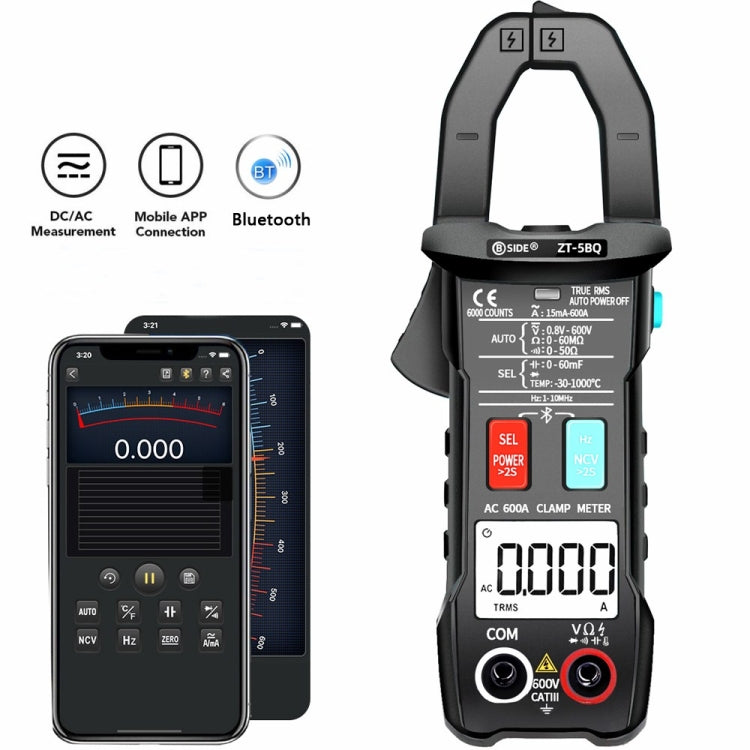 BSIDE Bluetooth 5.0 6000 Words High Precision Smart AC Clamp Meter