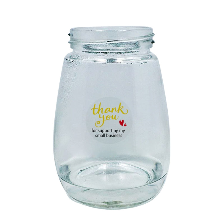 3 PCS Transparent Gilding Thank You Baking Sticker Envelope Sealing Sticker Gift Decoration Label