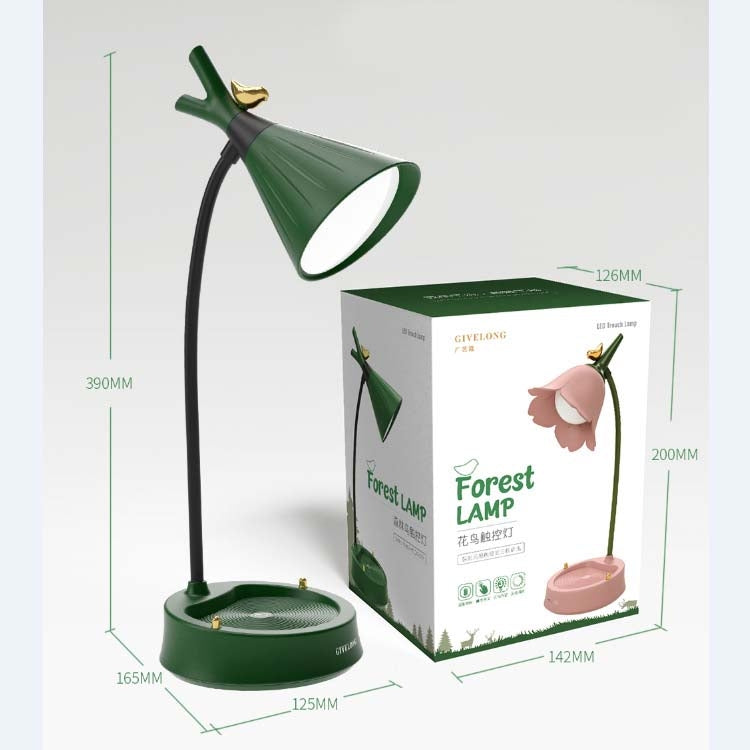 GIVELONG Forest Bird LED Touch Usb Table Lamp With Mobile Phone Holder Bedroom Bedside Night Light