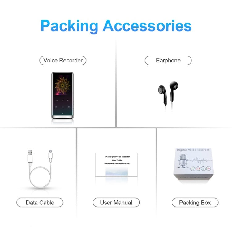 M13 High-Definition Noise Reduction Recorder Music MP4 Player, Support Recording / E-Book / TF Card