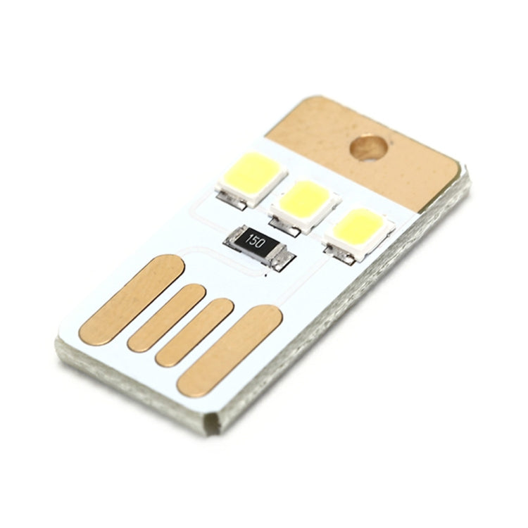 10 PCS Mini Pocket Card USB Power Keychain LED Night Light