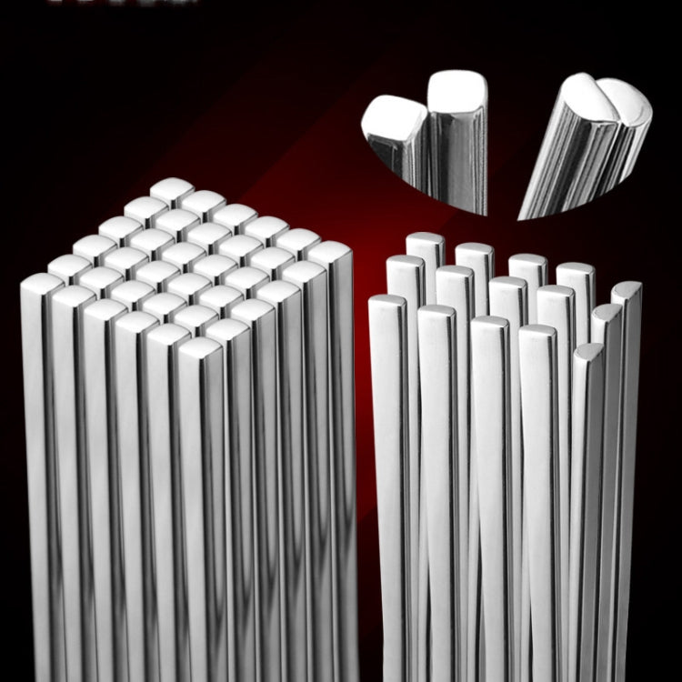 1 Pairs 304 Stainless Steel Chopsticks Non-Slip Tableware Adult Chopsticks