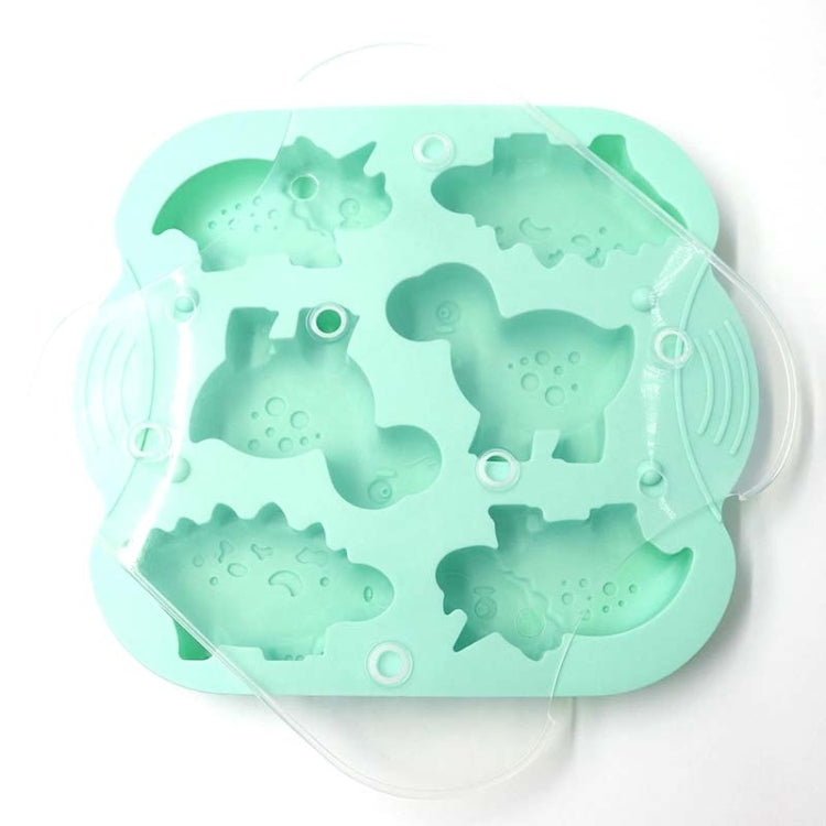 DIY 6 Grid Silicone Dinosaur Cake Mold Baby Food Supplement Mold Baking Tools