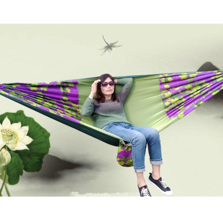 Outdoor Camping Mosquito-Proof Shade Hammock Parachute Cloth Printed Mosquito Net Hammock, Size: 270x140cm