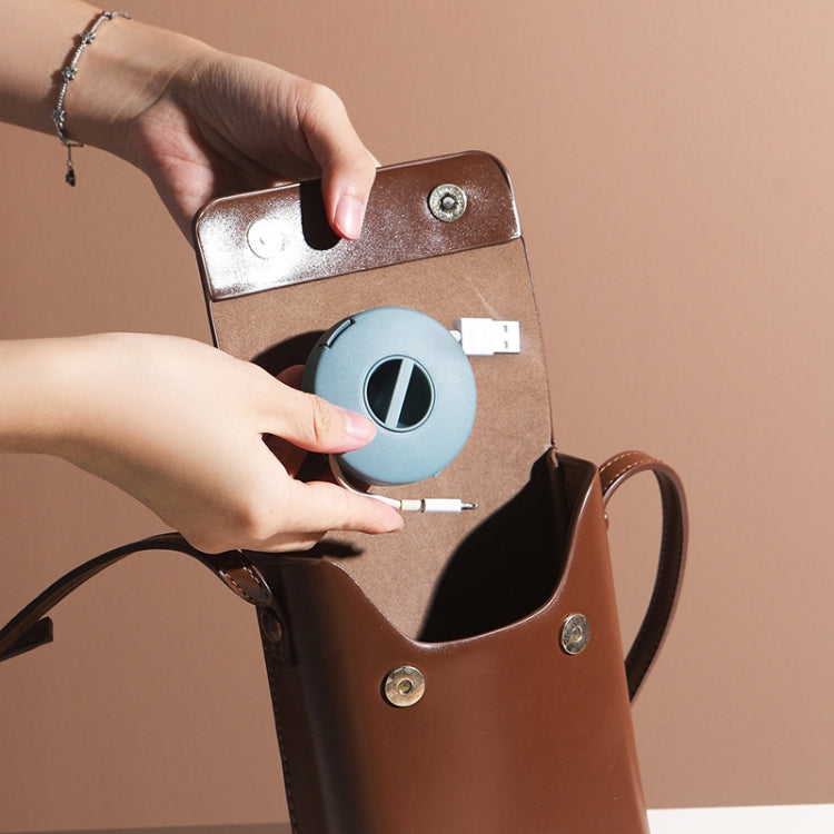 Round Data Cable Storage Box Earphone Storage Collection Box