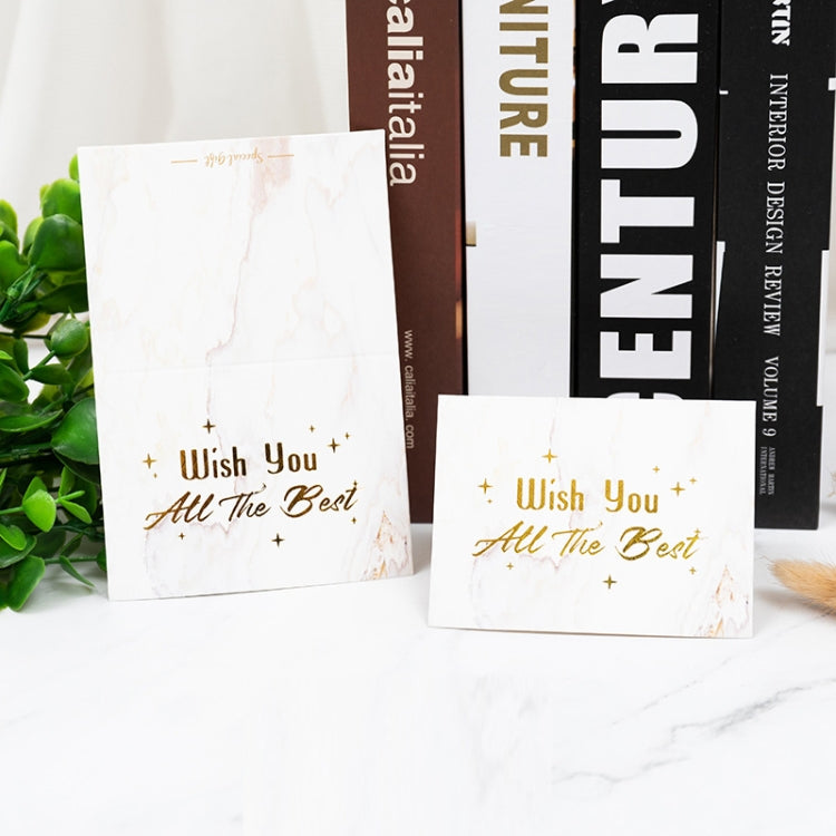 100 PCS Valentines Day Bronzing Greeting Card Flower Shop Birthday Thank You Card, Wish You All The Best, I Miss You Every Day, Thank You Very Much, I Keep You In My Heart Forever, Happy Every Day, Send You My Heart, Bright Future Happy Life