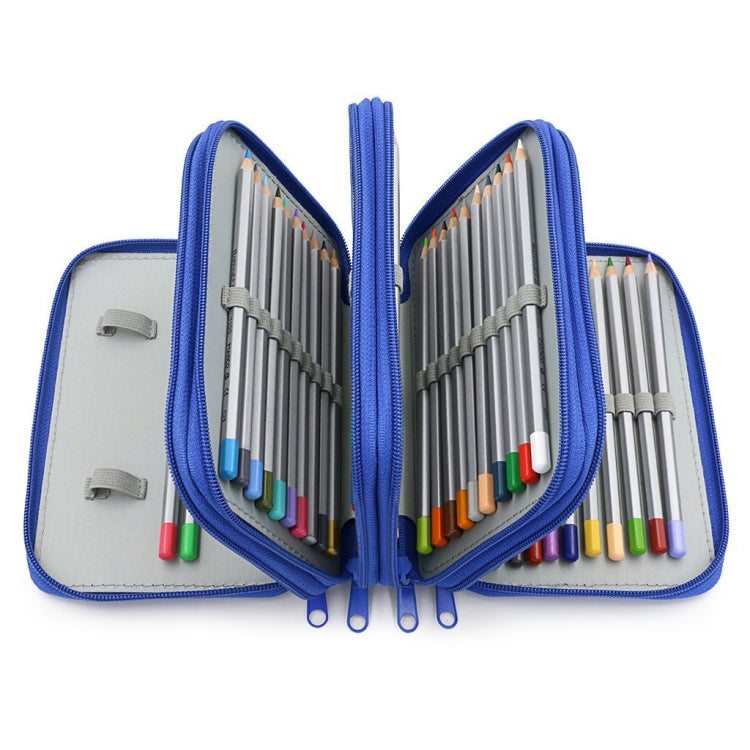 Solid Color Square Four-Layer Pencil Case Sketch Colorful Pencil Case With 72 Holes