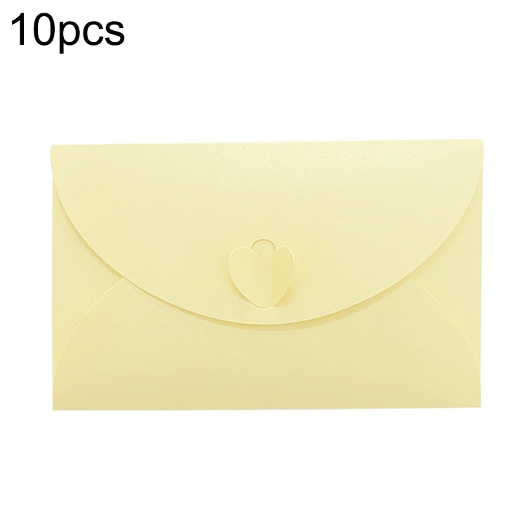 10pcs Love Buckle Pearl Paper Hot Stamping Envelope Invitation Letter