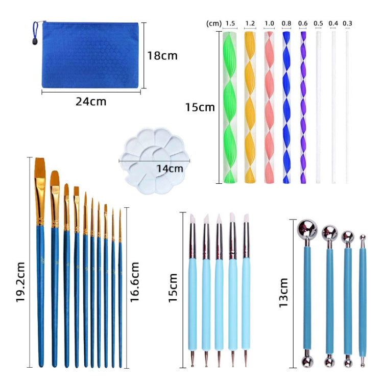 53 PCS Mandala Drawing Tool With Storage Bag