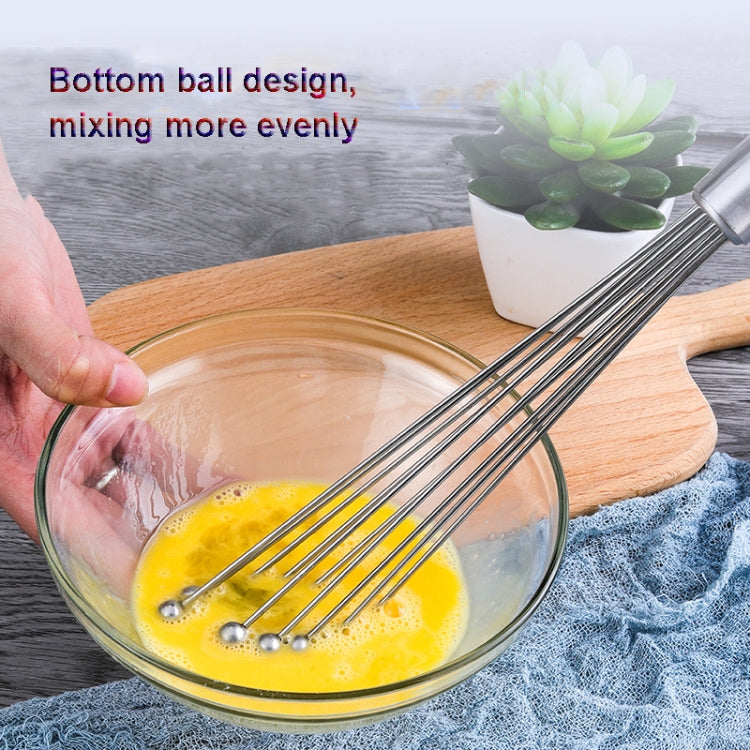 Manual Whisk Stainless Steel Glass Bead Egg Whisk Kitchen Household Hand-Held Baking Tools Type A 12 Inch