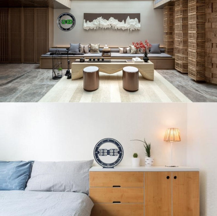 DS-3688L Living Room 3D Wall Clock Big Screen LED Electronic Clock