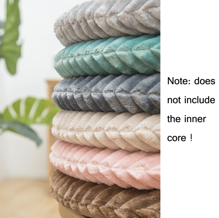 Flannel Round Cushion Dust Cover, Size: 40x40cm