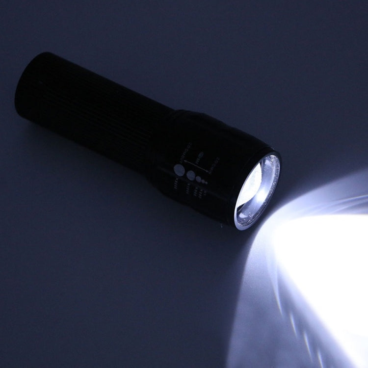 2 PCS Three-Speed Zoom LED Flashlight Mini Aluminum Flashlight