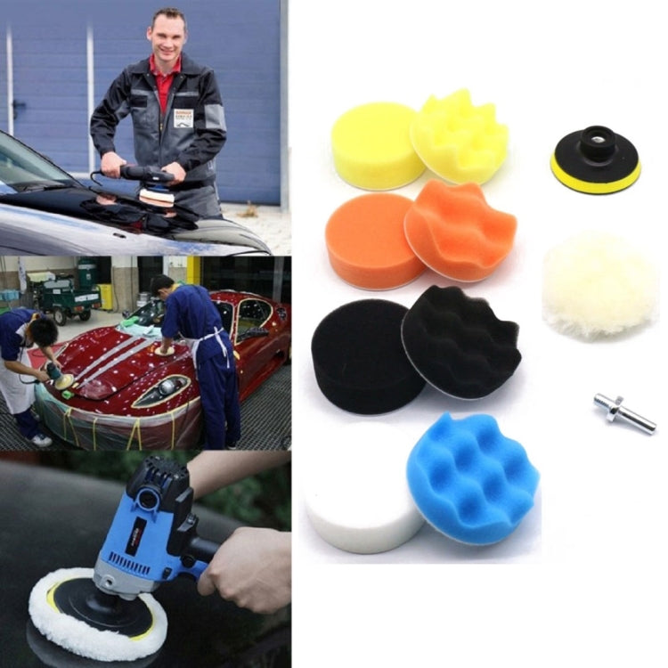 11 In 1 3-7 Inch Car Polishing and Waxing Sponge Plate Sponge Pad Set