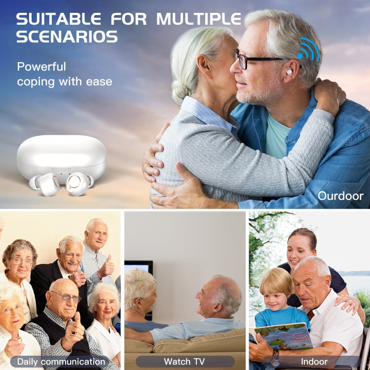 GM-305 Binaural Magnetic Rechargeable Hearing Aid Wireless Bluetooth Elderly Voice Amplifier