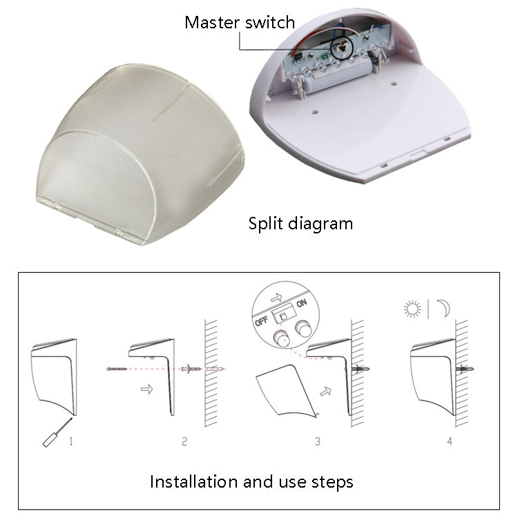 8 LED Light Control Solar Garden Wall Light Outdoor Fence Light Lawn Light Street Lamp