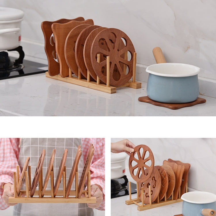 Multi-Purpose Bowl Disc Rack Kitchen Drain Rack Bamboo Tableware Storage Rack, Layer (specification): 2 Grid