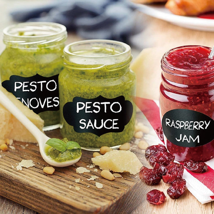 50 Sets Erasable Waterproof Removable Bottle Can PVC Blackboard Sticker