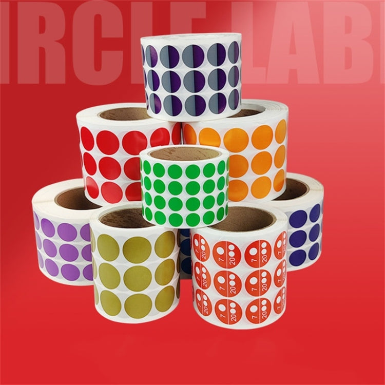 Color High-Viscosity Coated Paper Sticker Round Sticker,Random Color Delivery