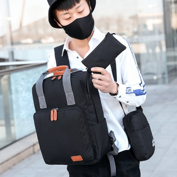 3 In 1 Travel Backpack Student School Bag USB Computer Backpack