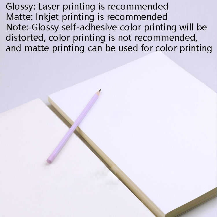 100 Sheets A4 Non-Adhesive Print Paper Blank Writing Adhesive Laser Inkjet Print Label Paper