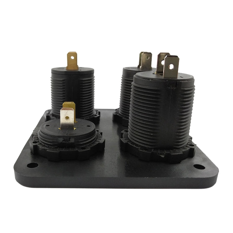 Automobile Motorcycle Ship Modified Universal Dual USB Socket Voltage Measuring Machine Switch 4 In 1 Combined Panel