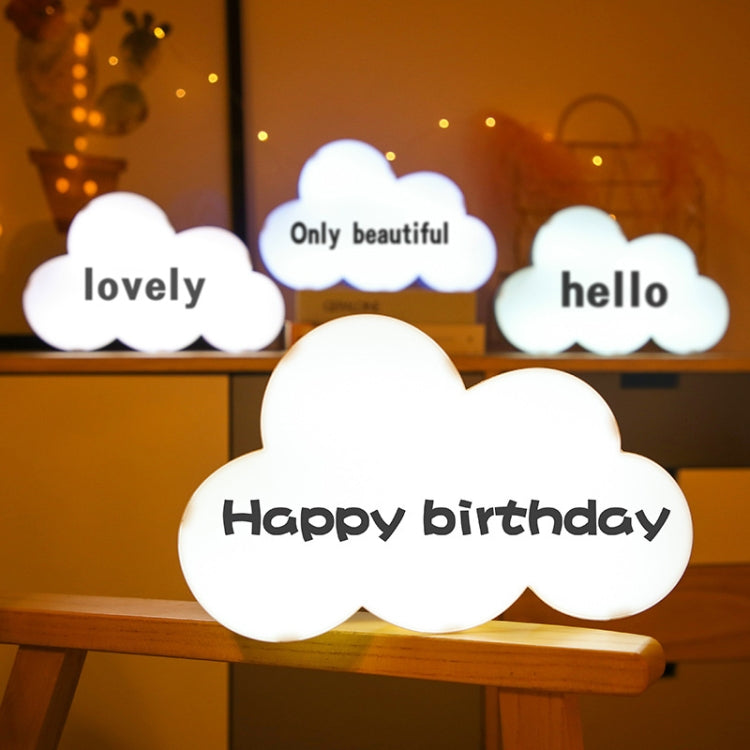 HS-007 LED Letter DIY Cloud Erasable Message Board Confession Lamp