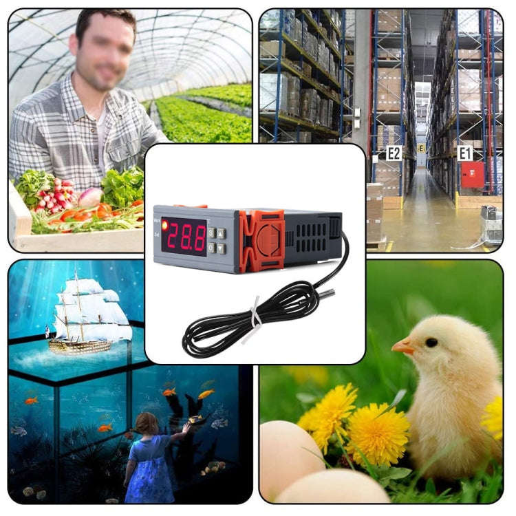 MH-1210W Digital LCD Temperature Controller Thermocouple Thermostat Regulator with Sensor Termometer, Temperature Range: -50 to 110 Degrees Celsius