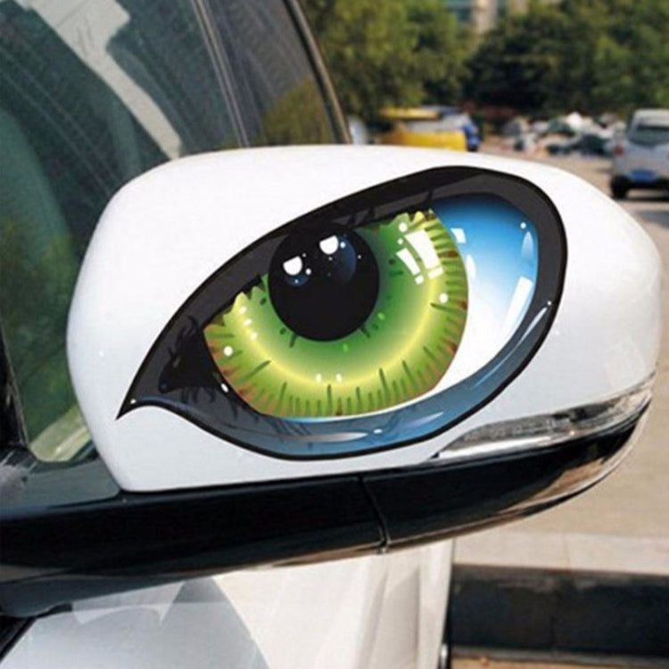 1pc Car Reflective Car Sticker Rearview Mirror Eye Funny Sticker 3D Scratch Blocking Body Sticker Decorative Sticker