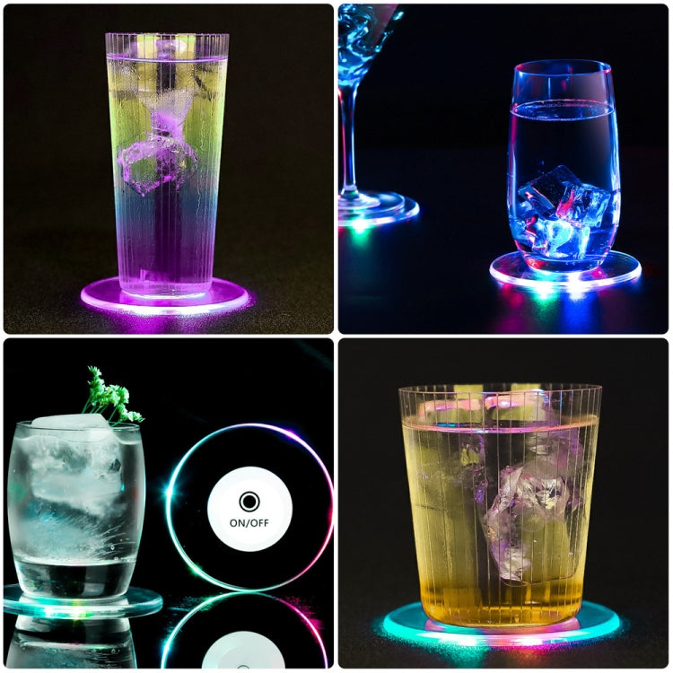 LED Flashing Coaster Bar KTV Cocktail Base Light Luminous Coaster