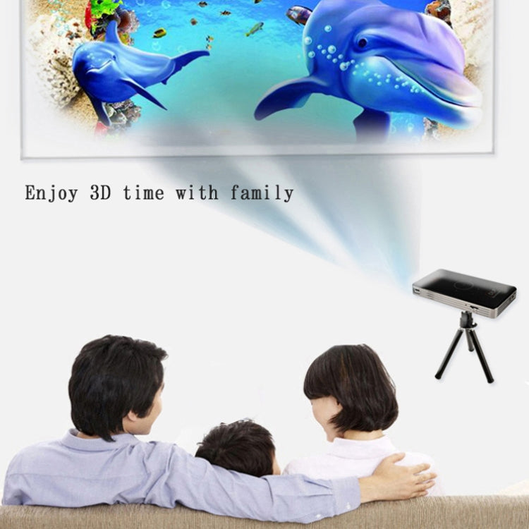 C6 1G+8G Android System Intelligent DLP HD Mini Projector Portable Home Mobile Phone Projector,