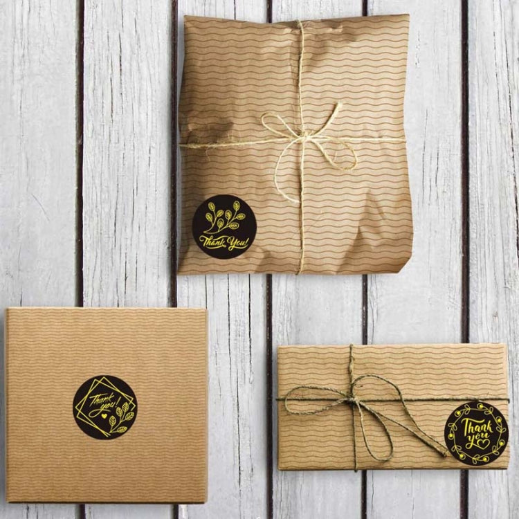 Thank You Hot Stamping Sticker Floral Wedding Gift Decoration Label