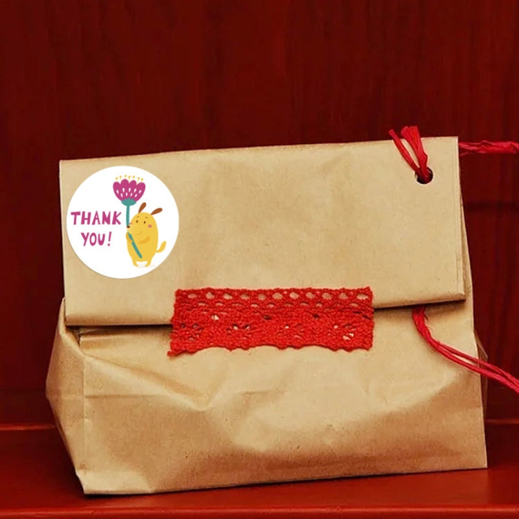 2 Rolls Animal Decoration Envelope Sealing Sticker Thank You Label