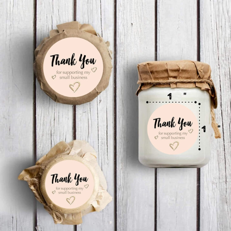 2 Rolls Love Thank You Sticker Gift Decoration Label