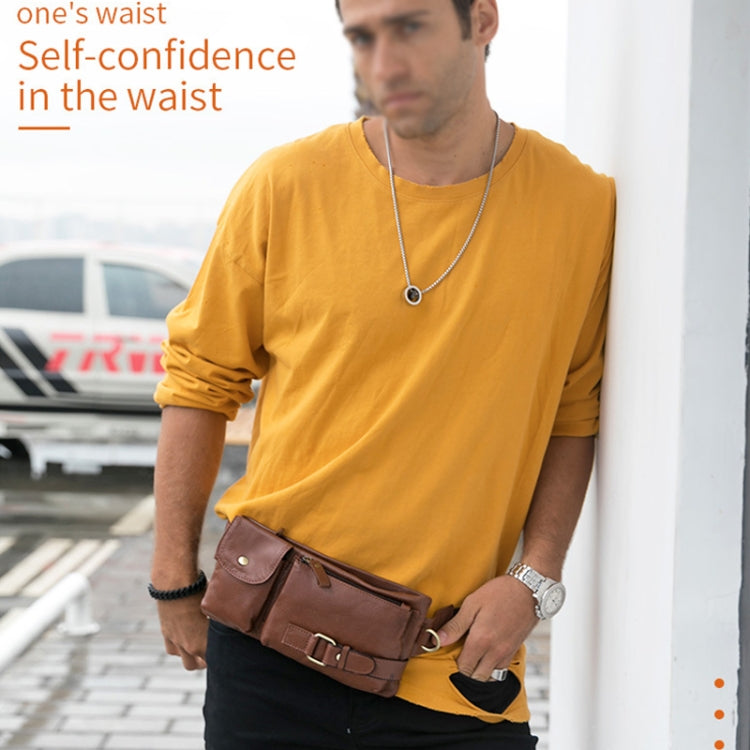 BULL CAPTAIN 020 Men Small Mobile Phone Waist Bag Crossbody Multi-Function Chest Bag