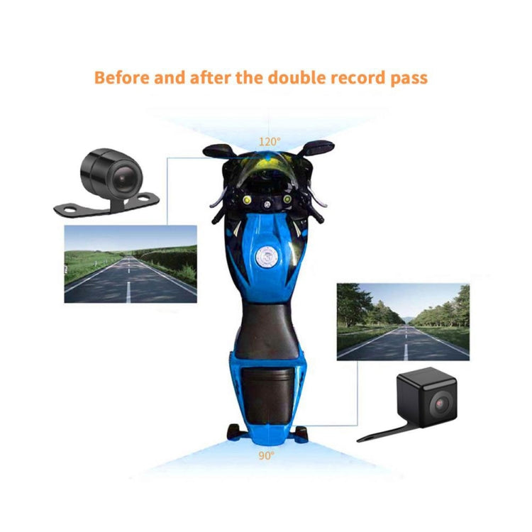 MT30 720P Waterproof Motorcycle Driving Recorder Locomotive Front And Rear Double Lens Recorder