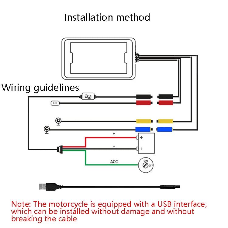 MT35B 1080P Waterproof HD Motorcycle Driving Recorder Mobile Phone Interconnection Locomotive Recorder