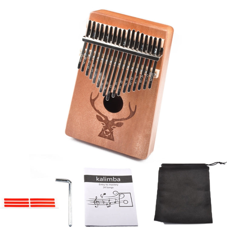 17-Tone Beginner Finger Piano Deer Head Kalimba Thumb Piano
