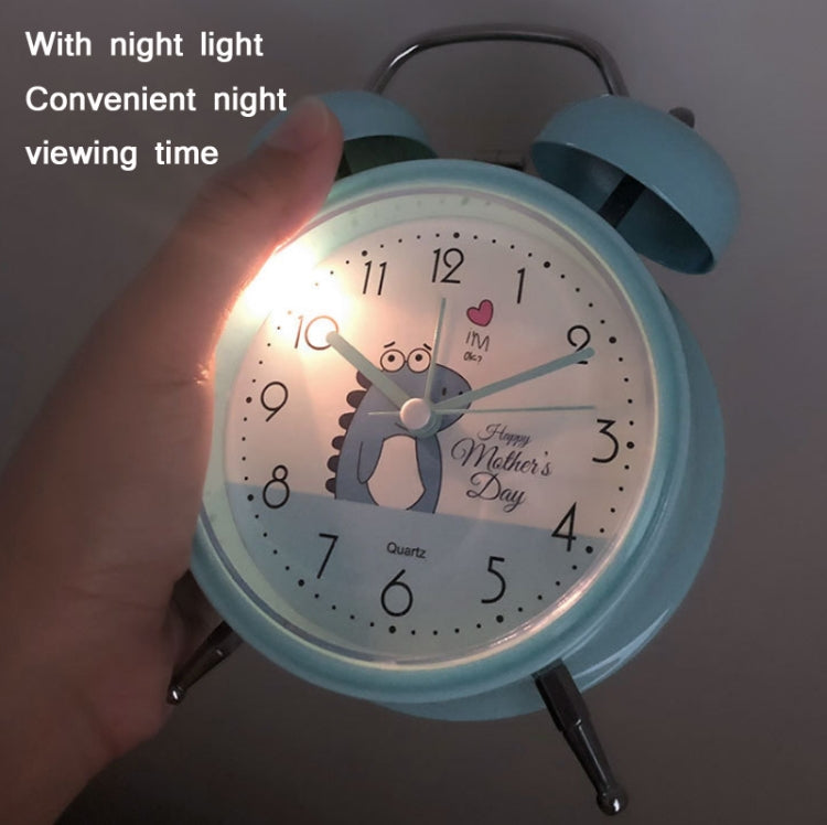 Student Cute Style Bell Alarm Clock Bedside Mute Clock With Light Specification: