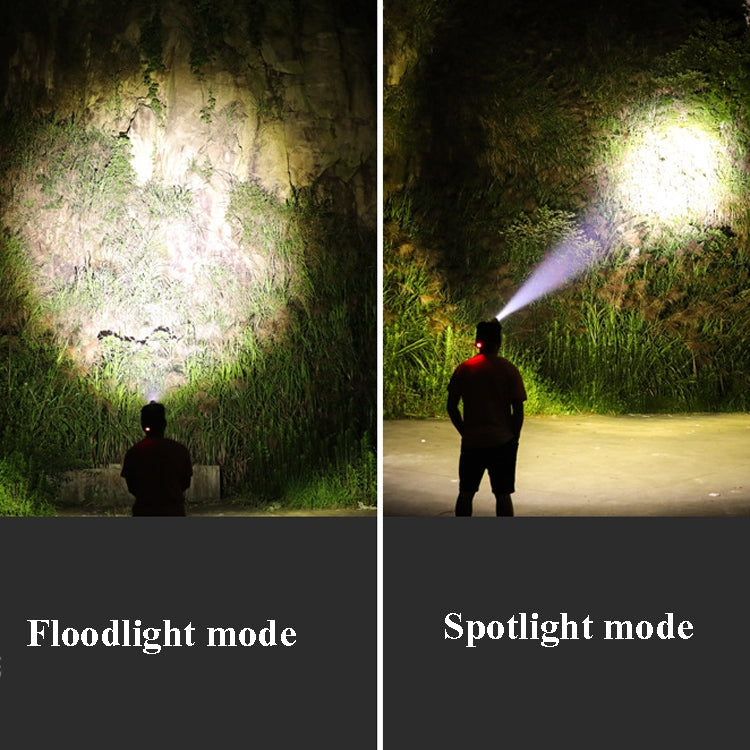 T40 P50 Lamp Beads Headlight USB Rechargeable Zoom Outdoor Strong Headlight,Specification: