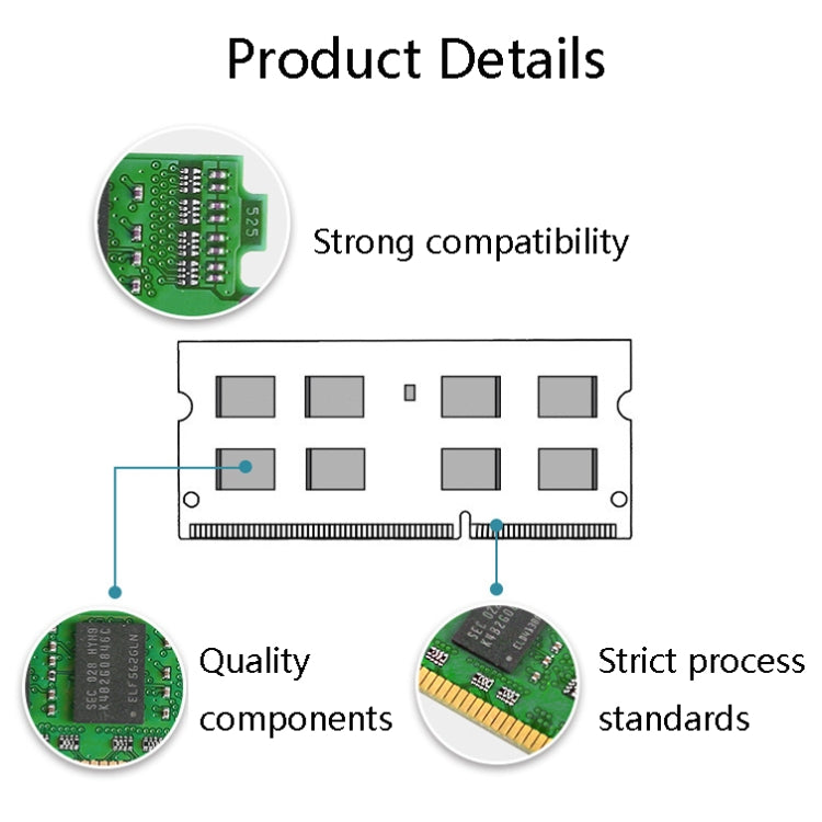 JingHai 1600MHz DDR3L PC3L-12800S 1.35V Low Voltage Notebook Memory Strip