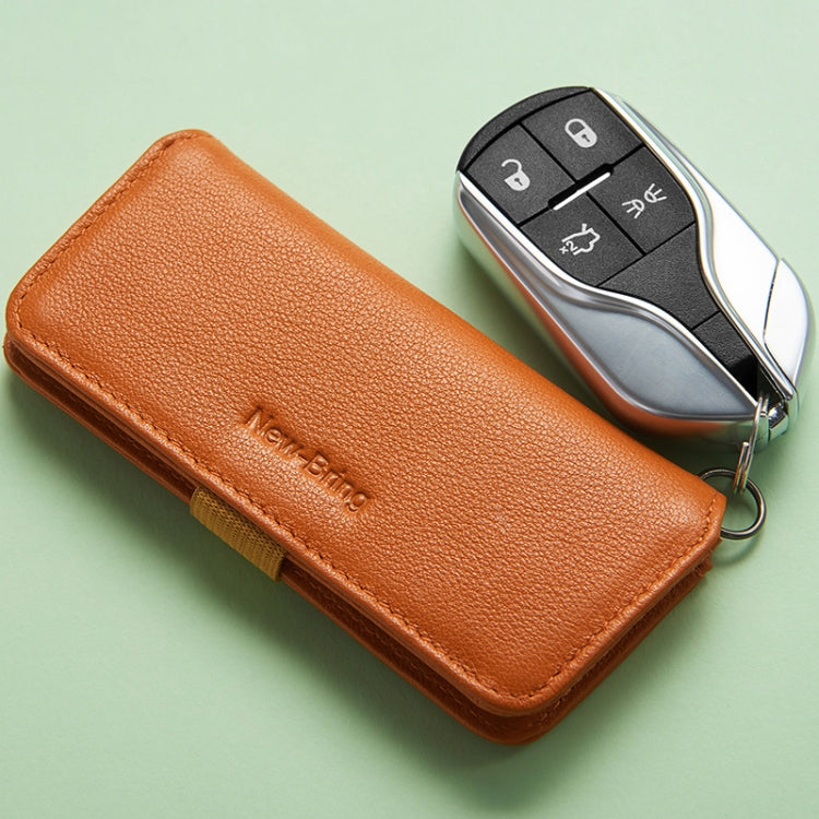 New Bring Pull-Out Key Case Coin Purse Men And Women Leather Simple Key Storage Bag