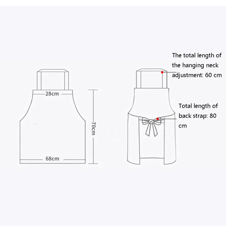 Kitchen Home Cooking Apron Restaurant Works Striped Cotton And Linen Apron